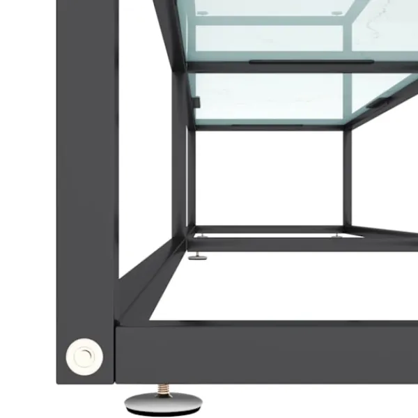 vidaXL Tv-Bänkar>Tv-bänk marmor 220x40x40,5 cm härdat glas
