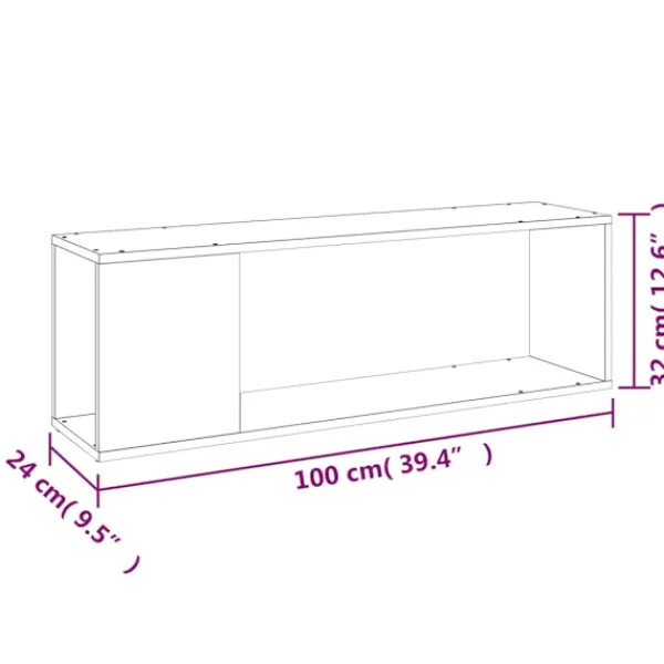 vidaXL Tv-Bänkar>Tv-bänk 100x24x32 cm konstruerat trä