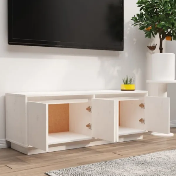vidaXL Tv-Bänkar>Tv-bänk 110x34x40 cm massiv furu