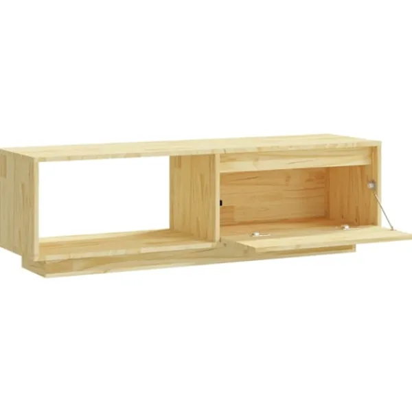 vidaXL Tv-Bänkar>Tv-bänk 110x30x33,5 cm massiv furu