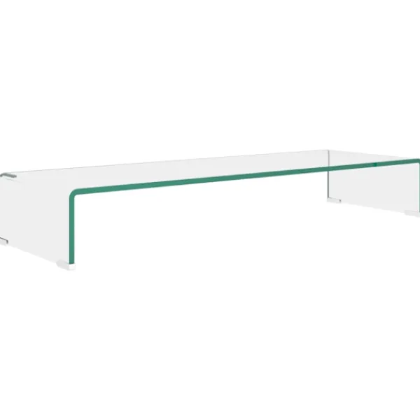 vidaXL Tv-Bänkar>TV-bord klarglas 90x30x13 cm