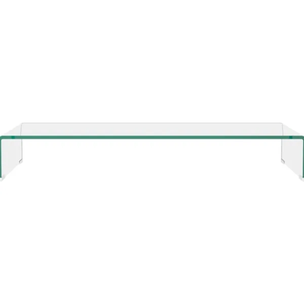 vidaXL Tv-Bänkar>TV-bord klarglas 90x30x13 cm