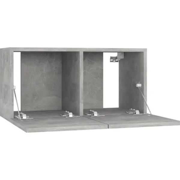 vidaXL Tv-Bänkar>TV-skåp 4 st betong 60x30x30 cm spånskiva