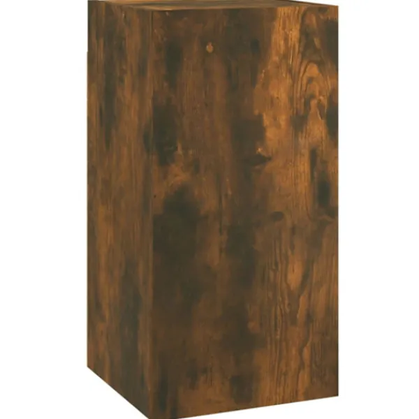 vidaXL Tv-Bänkar>Tv-skåp 2 st rökfärgad ek 30,5x30x60 cm konstruerat trä