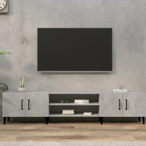vidaXL Tv-Bänkar>TV-skåp betong 180x31,5x40 cm konstruerat trä