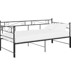 vidaXL Soffor>Utdragbar sängram bäddsoffa metall 90x200 cm
