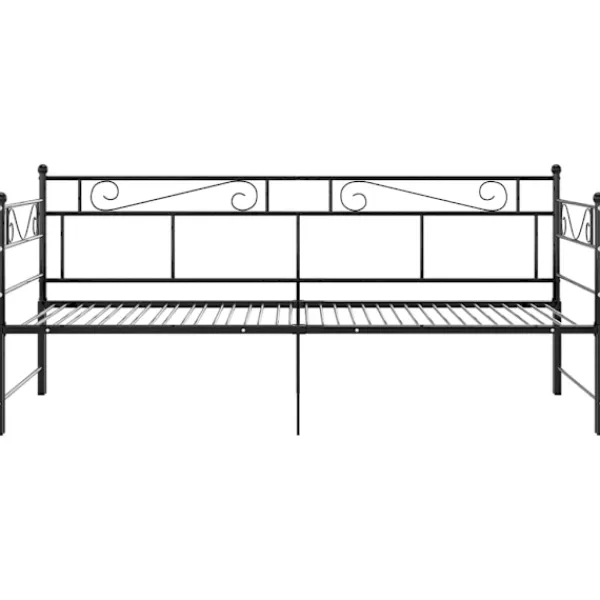 vidaXL Soffor>Utdragbar sängram bäddsoffa metall 90x200 cm