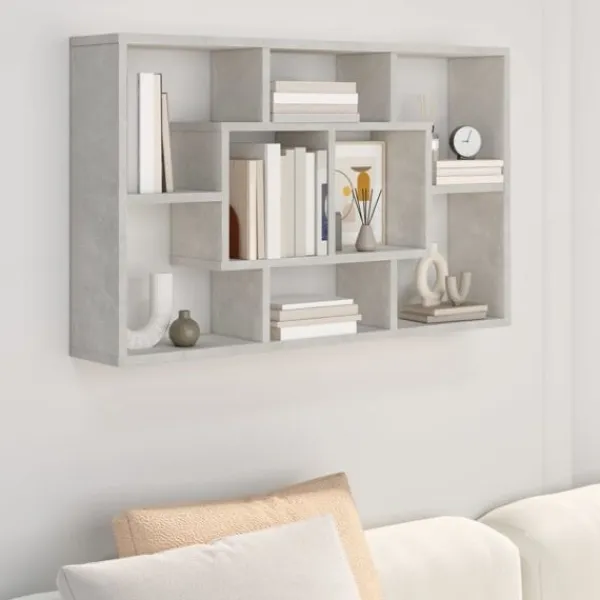 vidaXL Hyllor>Vägghylla betong 85x16x52,5 cm konstruerat trä