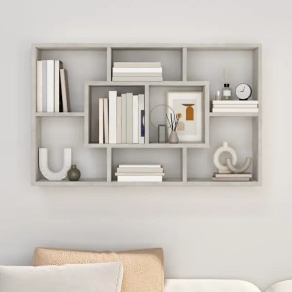 vidaXL Hyllor>Vägghylla betong 85x16x52,5 cm konstruerat trä