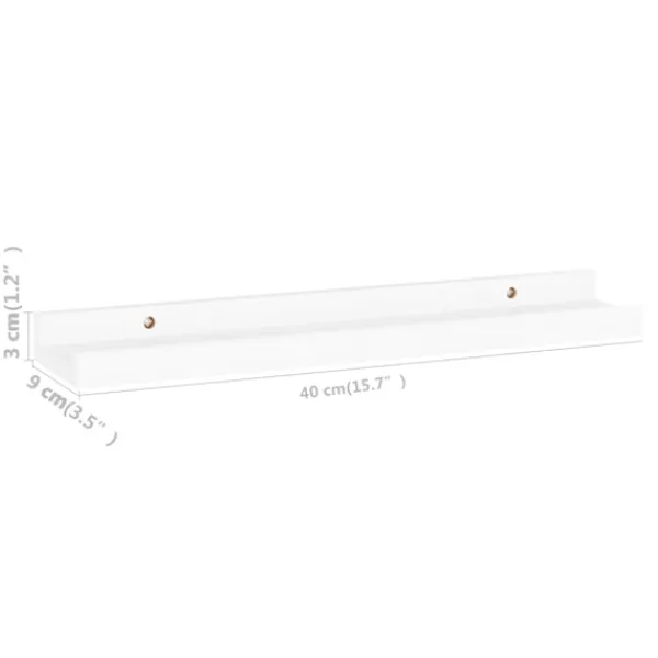 vidaXL Hyllor>Vägghyllor 4 st 40x9x3 cm
