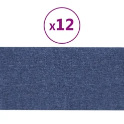 vidaXL Sängar>Väggpaneler 12 st 30x15 cm tyg 0,54 m²