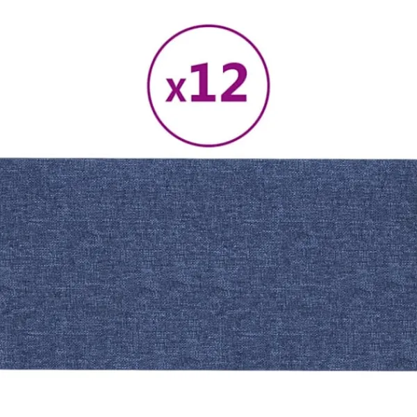 vidaXL Sängar>Väggpaneler 12 st 30x15 cm tyg 0,54 m²