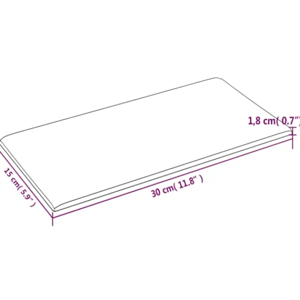 vidaXL Sängar>Väggpaneler 12 st 30x15 cm tyg 0,54 m²