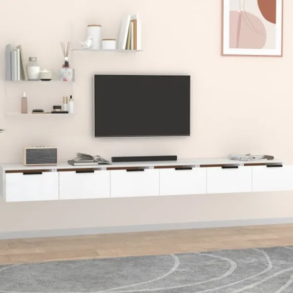 vidaXL Tv-Bänkar>Väggskåp 2 st 102x30x20 cm konstruerat trä
