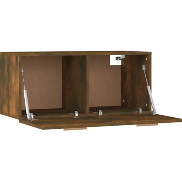 vidaXL Skåp>Väggskåp rökfärgad ek 80x35x36,5 cm konstruerat trä Brun