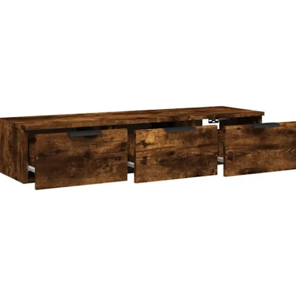 vidaXL Tv-Bänkar>Väggskåp rökfärgad ek 102x30x20 cm konstruerat trä