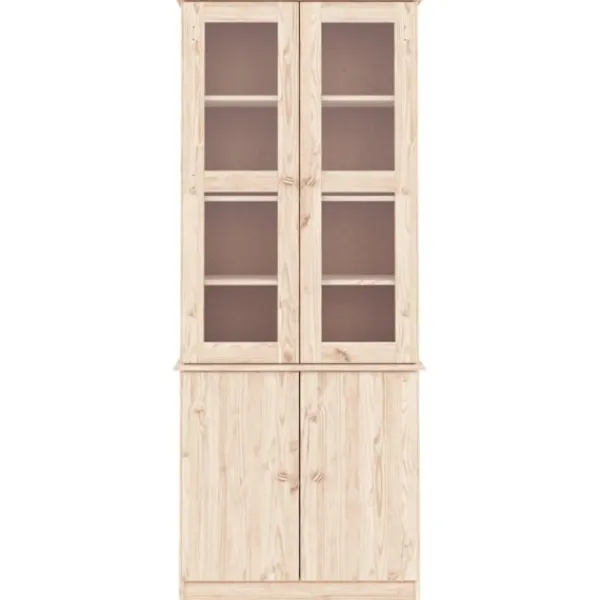 vidaXL Skåp>Vitrinskåp ALTA 77x35x186,5 cm massiv furu