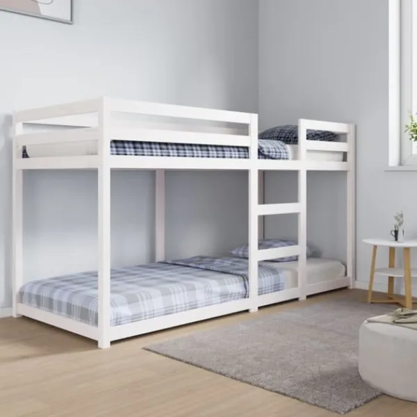 vidaXL Sängar>Våningssäng 80x200 cm massiv furu