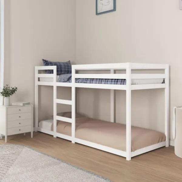 vidaXL Sängar>Våningssäng 80x200 cm massiv furu