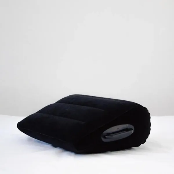 Sittpuffar>Vikbar PVC Flockad Uppblåsbar Kil Kärlekskudde Triangel Master Kudde Arbetsbesparande Sittande Säng Uppblåsbar Soffa Möbler