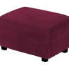 Sittpuffar>(Vinröd) Stretch Ottoman Covers Velvet Ottoman Cover Rektangel F