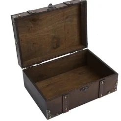 Kistor & Koffertar>Vintage Trälåda Förvaringslåda Dekorativ Skatt Smyckeskrin med Lås Heminredning 6282 2302