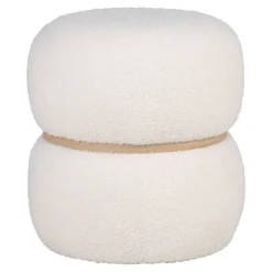 HOUSE NORDIC Sittpuffar>rund sittpuff i öglad polyester Ø 38 x 41 cm
