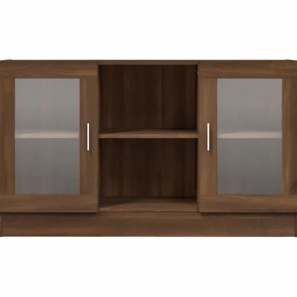 vidaXL Sideboards>Vitrinskåp brun ek 120x30,5x70 cm konstruerat trä