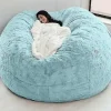 NICEGOU Sittsäckar>(180x90cm-grön) Lazy Soffa Sittsäck Konstgjord Päls Sittsäck (endast sittsäckar)