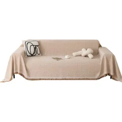 Soffor>【xj】Tvättat sofföverdrag, halkfritt sektionssofföverdrag för skydd av husdjursmöbler (Khaki, 180X130 cm, enkelsits utan armstöd)