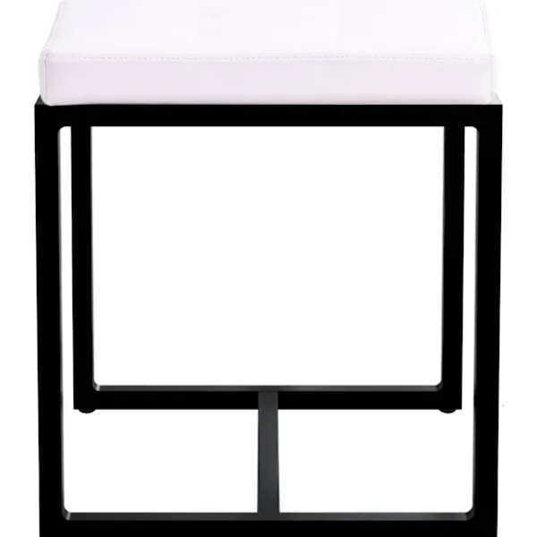 BellaFurn Pallar>Zitpoef - Stool - Hög belastningskapacitet, industriell design | Färg: Vit | Material: Artificiellt läder