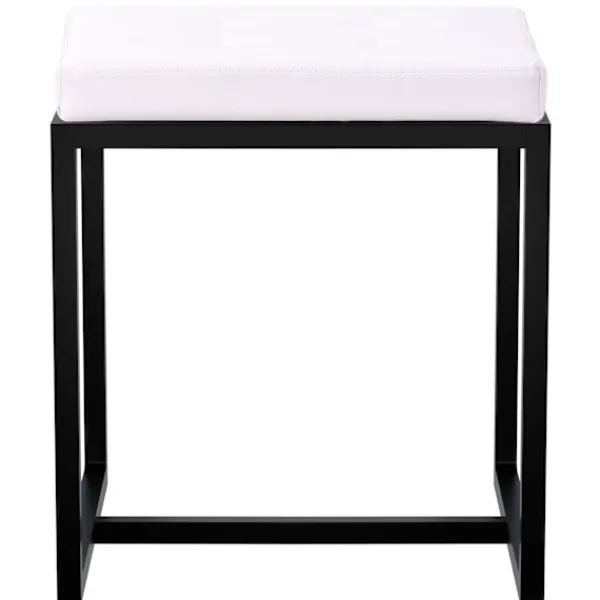 BellaFurn Pallar>Zitpoef - Stool - Hög belastningskapacitet, industriell design | Färg: Vit | Material: Artificiellt läder