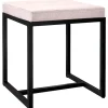 BellaFurn Pallar>Zitpoef - Stool - Hög belastningskapacitet, industriell design | Färg: Crème | Material: Mjukt